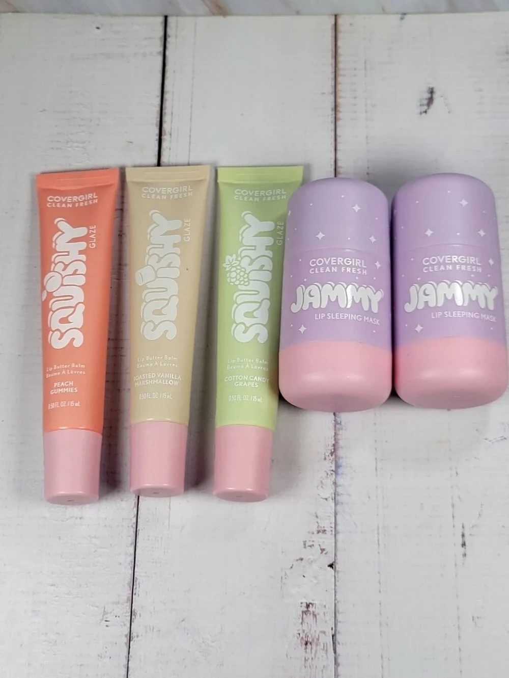 CoverGirl Clean Fresh Squishy Glaze & Jammy Lip Sleeping Mask Bundle NEW!